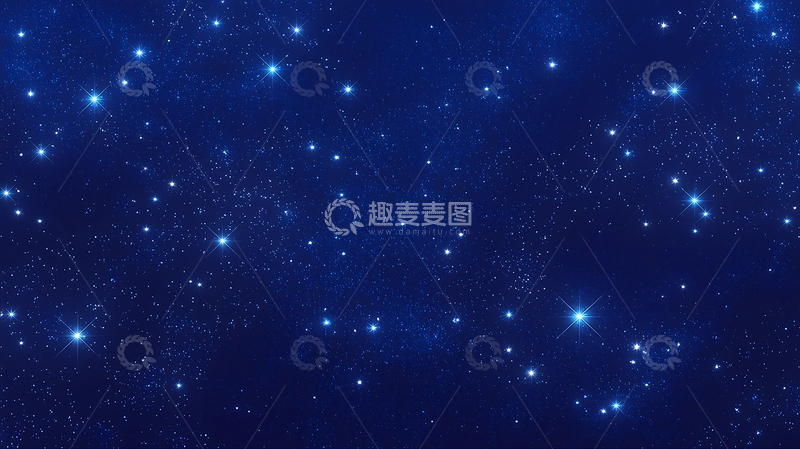 高清大图下载【趣麦麦图】银河诗意蓝夜星辰