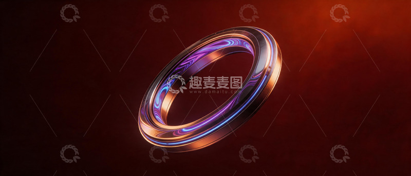 高清大图下载【趣麦麦图】炫酷光环特效3D渲染图
