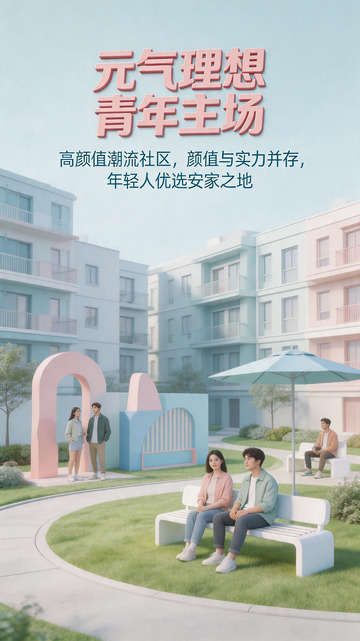 青春社区插画设计素材