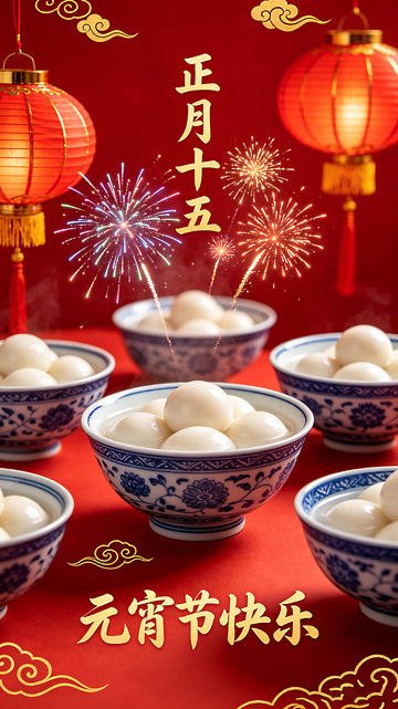 元宵节快乐海报