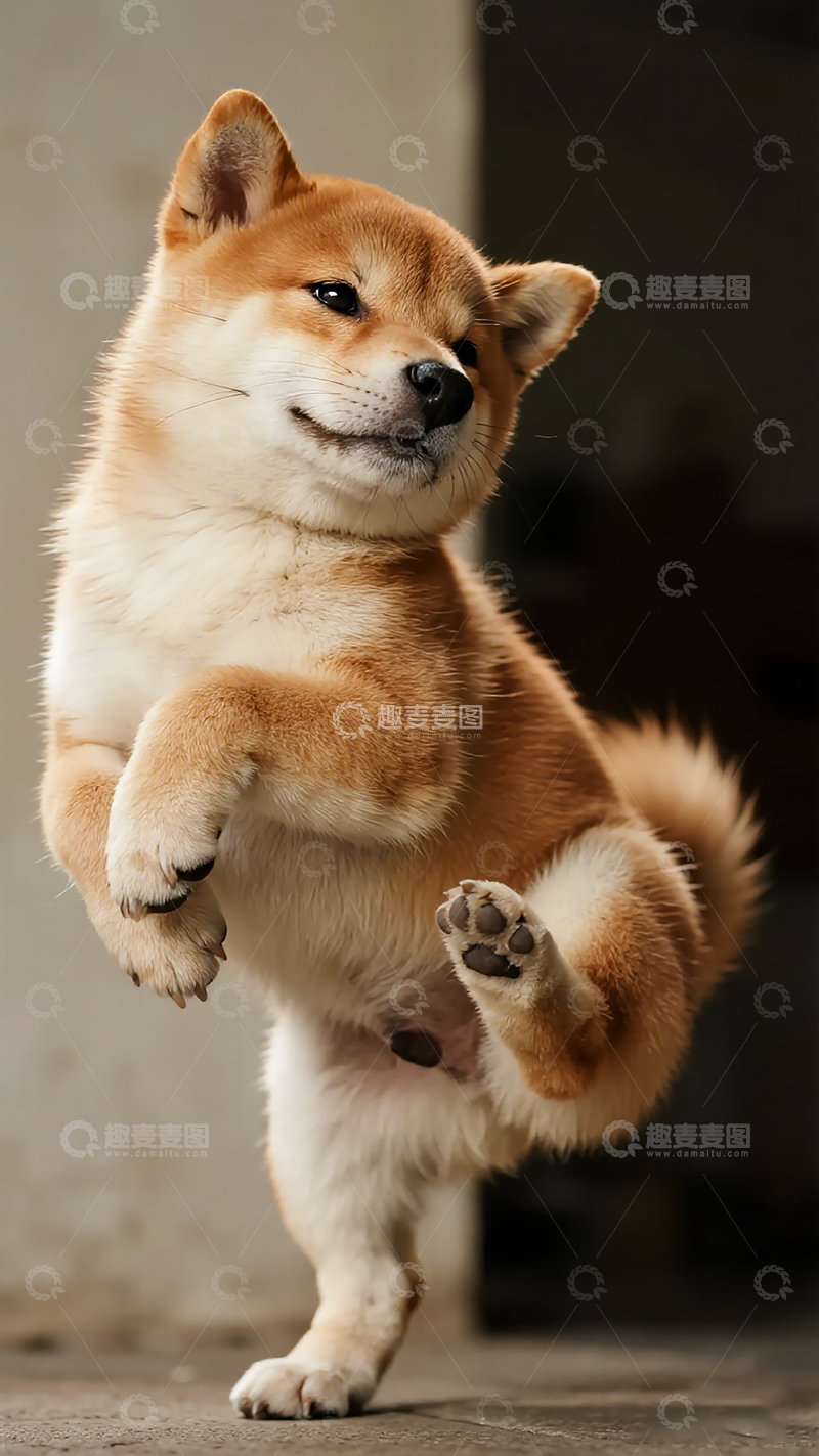 高清大图下载【趣麦麦图】柴犬欢脱瞬间摄影