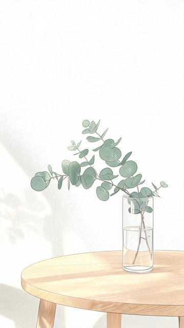 简约清新绿植插画