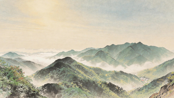 绍兴诸暨山水水墨画风光