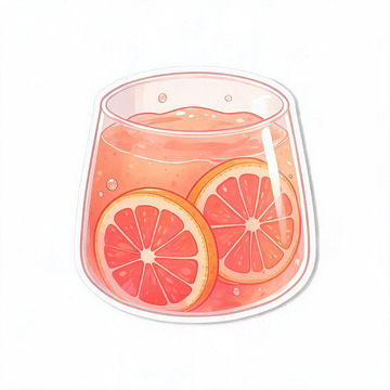 清新水果饮品插画设计素材