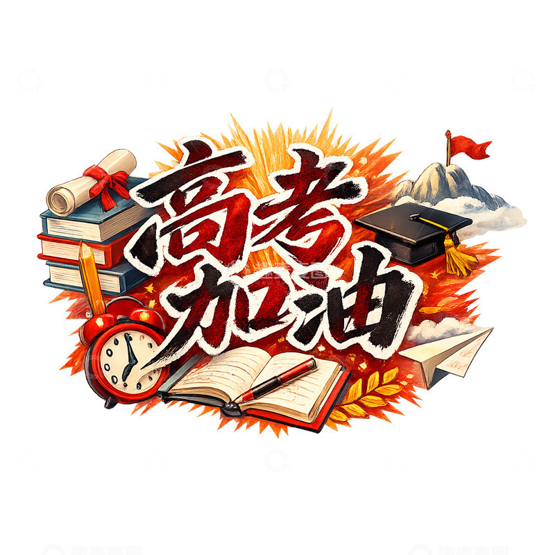 高清大图下载【趣麦麦图】-高考加油高考元素