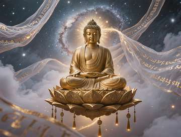 佛光普照莲花座神圣庄严
