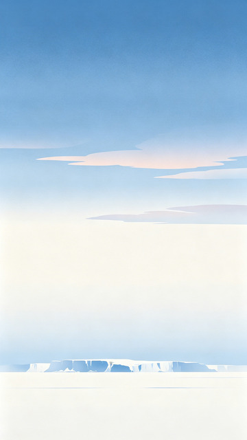 极地冰川风景画