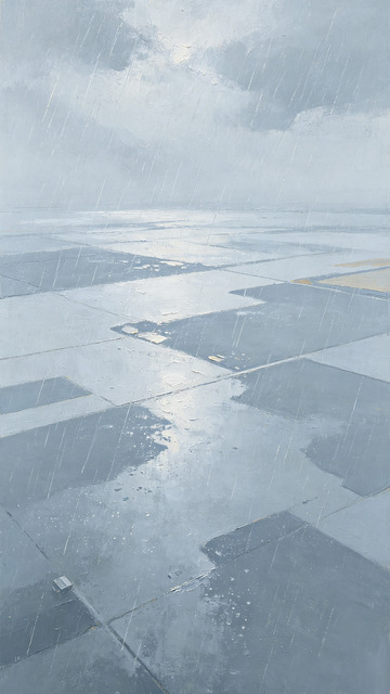 写实风雨中地面积水场景设计素材