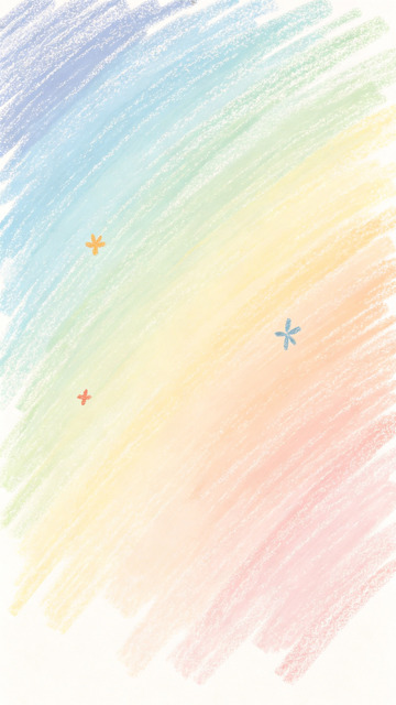 蜡笔风彩虹渐变手绘星星背景素材