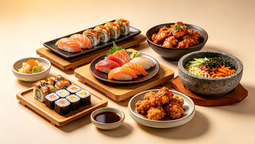 日式风格寿司料理美食摄影素材