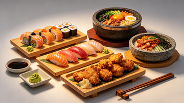 写实风日式料理美食摄影素材
