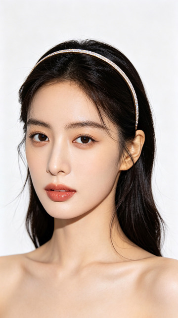 清新风女性肖像摄影素材