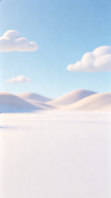 简约风雪原云朵插画背景素材