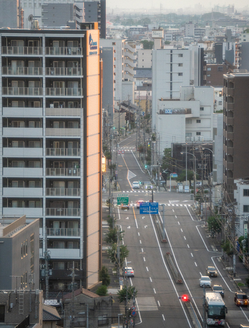 日本名古屋城市俯瞰街景建筑摄影素材