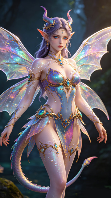 奇幻风精灵女王插画设计素材