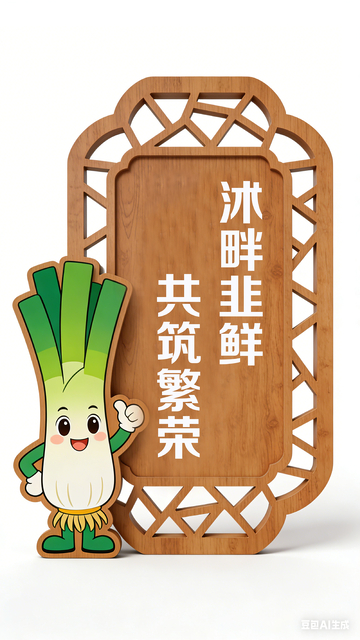 卡通风蔬菜吉祥物木牌设计素材