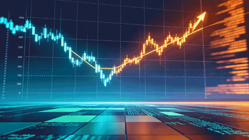 科技感金融数据趋势图设计素材
