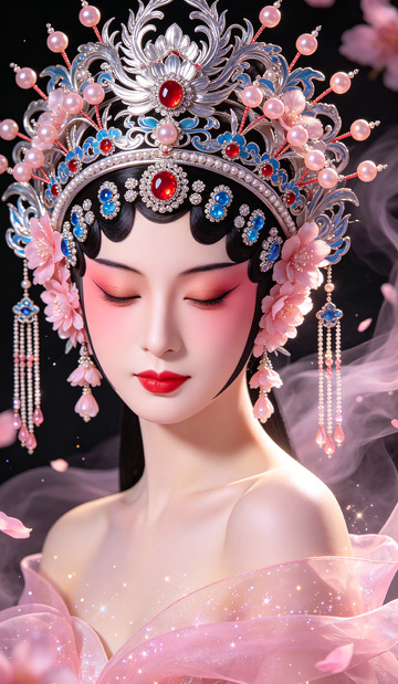 国风古典美人头饰设计