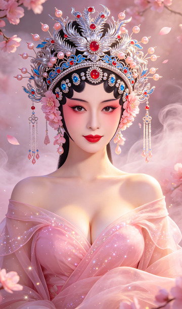 国风古装美人头饰插画设计素材