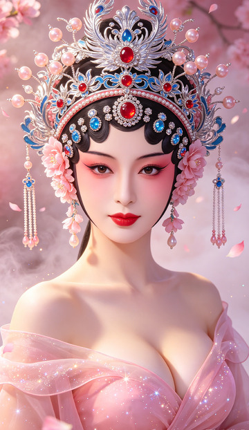 国风古装美人头饰设计素材