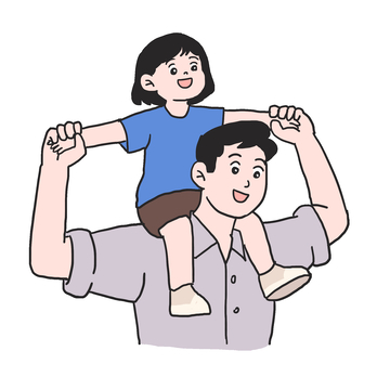 父亲节亲子活动免抠元素