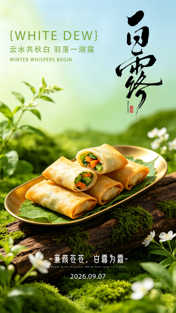 食物草地白露节气