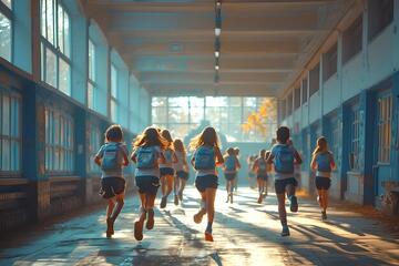 写实风校园奔跑少女摄影素材7