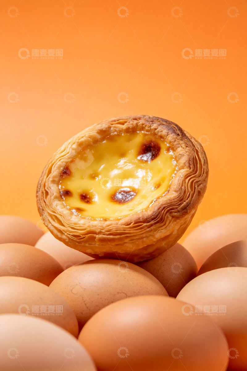 高清大图下载【趣麦麦图】新鲜蛋液葡式蛋挞美食摄影3