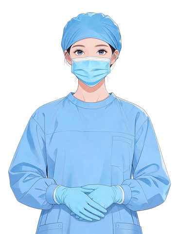 插画风医护人员医疗防护设计素材