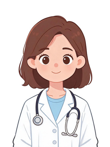 卡通风女医生形象插画设计素材
