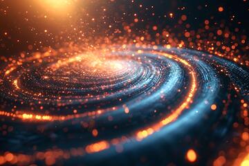 科幻风星河漩涡粒子特效背景素材6