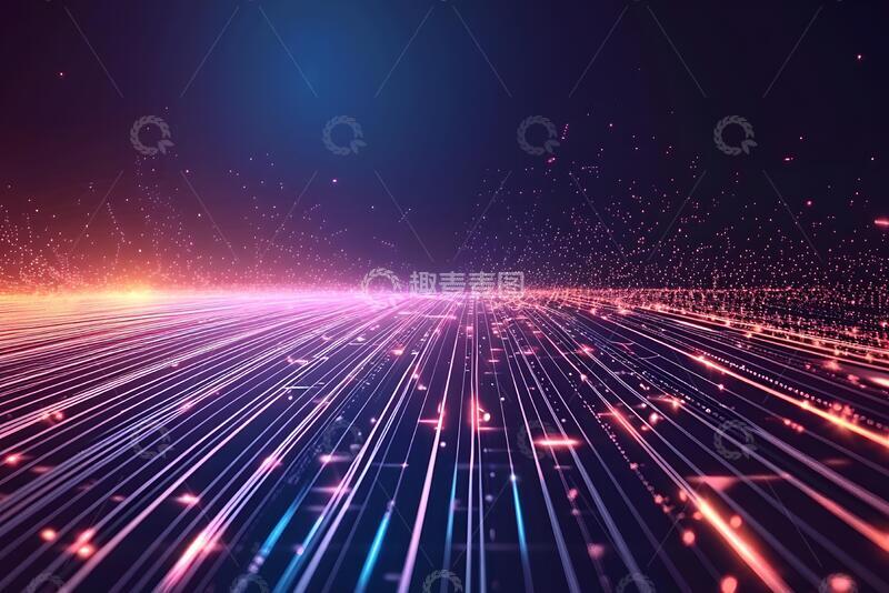 高清大图下载【趣麦麦图】-科幻风光速轨道星空背景设计素材1410