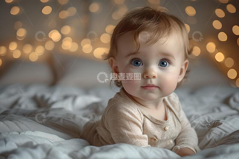 高清大图下载【趣麦麦图】-暖光风婴儿可爱写真摄影素材103