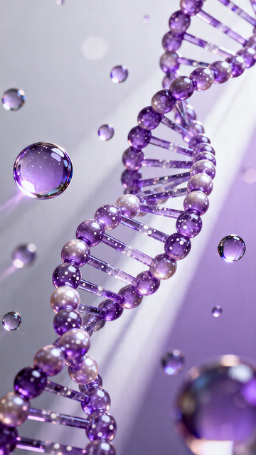科幻风DNA分子结构3D渲染素材