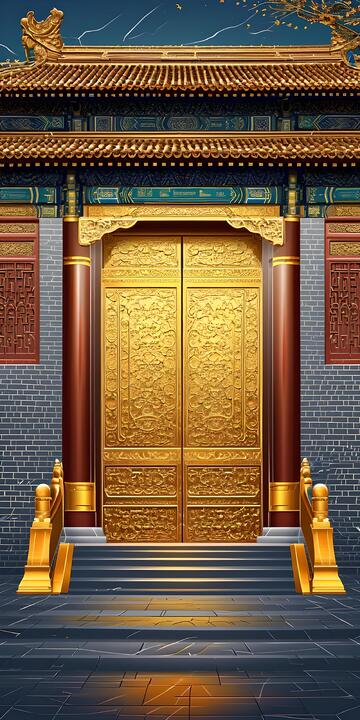 国风古建筑金门宫殿设计素材110