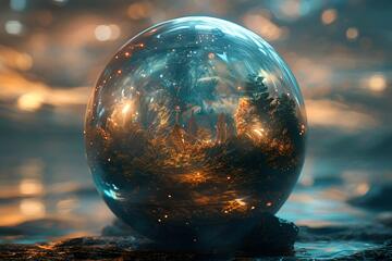 梦幻风奇幻星球水晶球设计素材329
