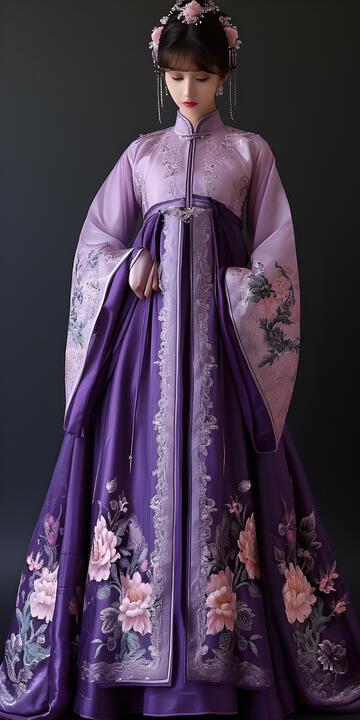 国风古典汉服女子刺绣设计素材188