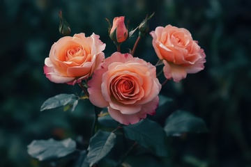 一束盛开的月季花