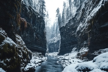 黑山峡谷溪流