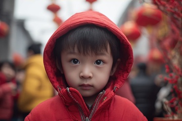 漂亮的小男孩特写摄影