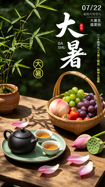 桃子圣女果提子大暑节气