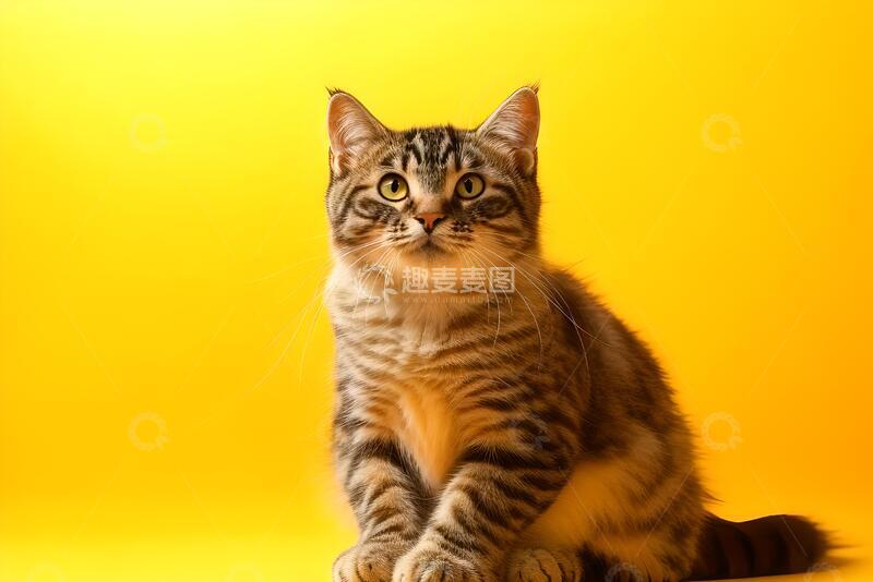 高清大图下载【趣麦麦图】写实风猫咪坐姿摄影素材22