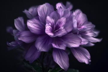 暗黑风紫色花朵摄影写真素材78