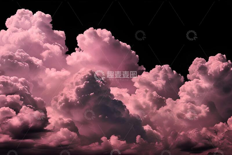 高清大图下载【趣麦麦图】-梦幻风粉红云朵摄影素材307