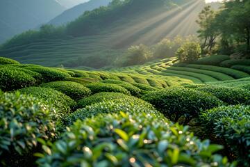 写实风茶园梯田自然风光设计素材205
