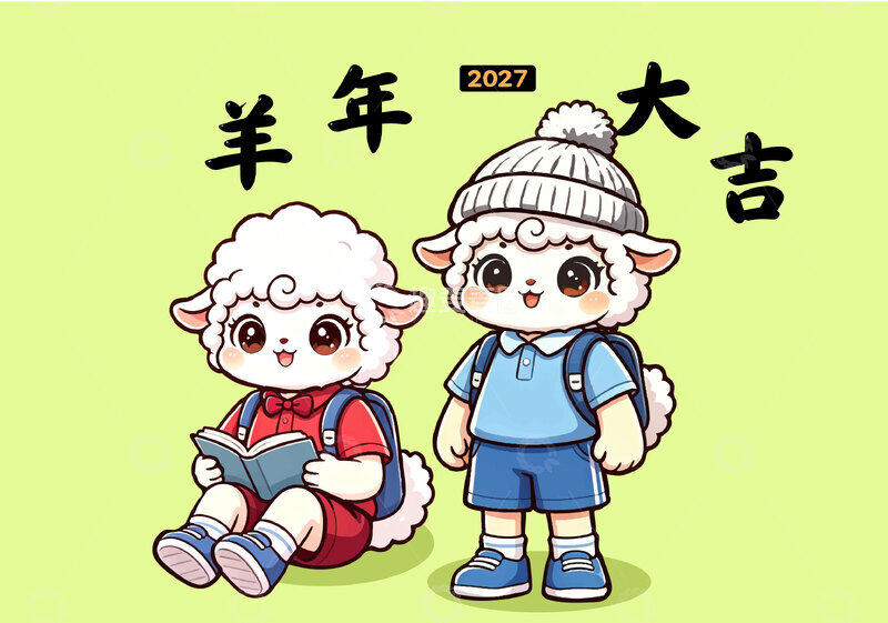 源文件下载【趣麦麦图】羊年卡通形象