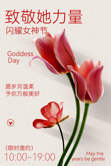 致敬她力量女神节活动海报