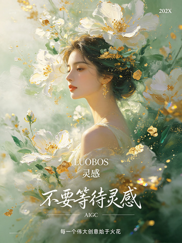 细微闪烁的金箔与岩石绘画