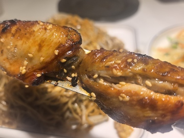 美食摄影烤鸡翅特写设计素材