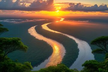 唯美风日出海浪自然风景设计素材124